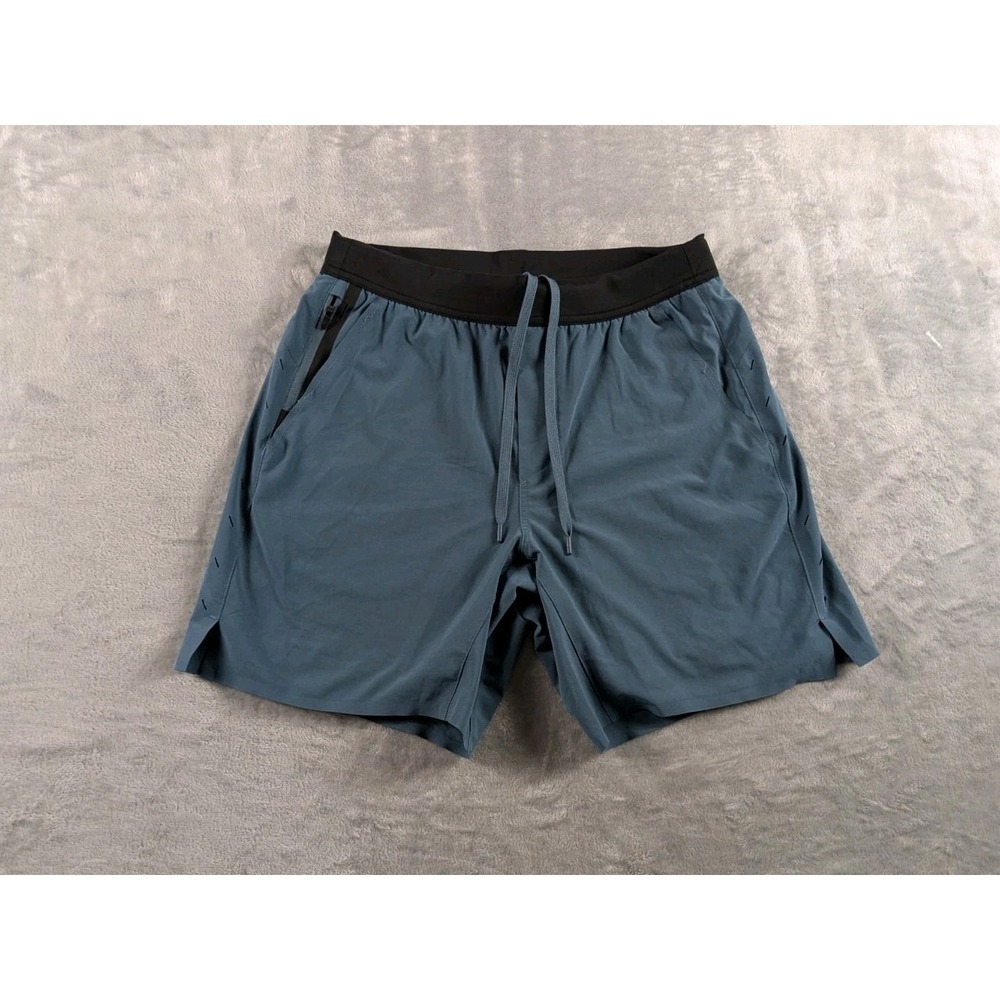 Ten Thousand Interval Shorts Men Medium Blue 7" Inseam Compression Lined Gym